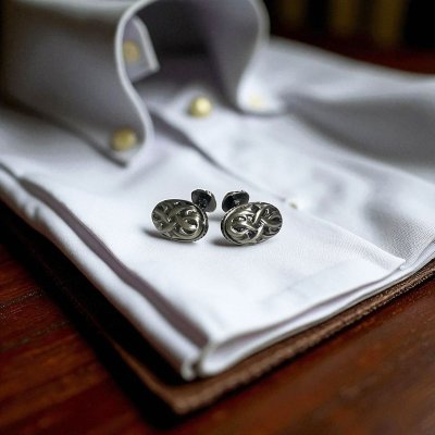 画像2: ビンテージ オーバルカフスボタン（カフリンクス）