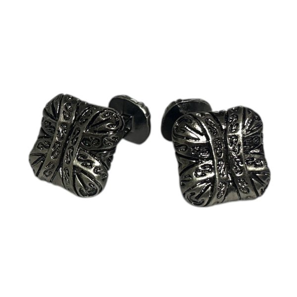 画像1: ビンテージ・スクエアーラインカフスボタン（カフリンクス） (1)