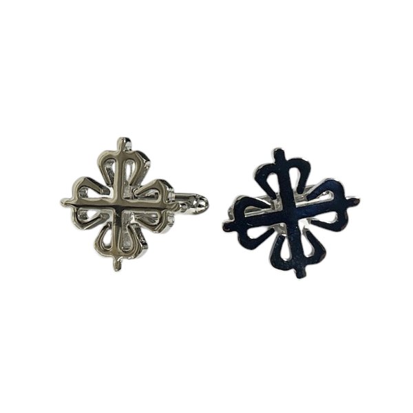 画像1: クロスクローバーカフスボタン（カフリンクス） (1)