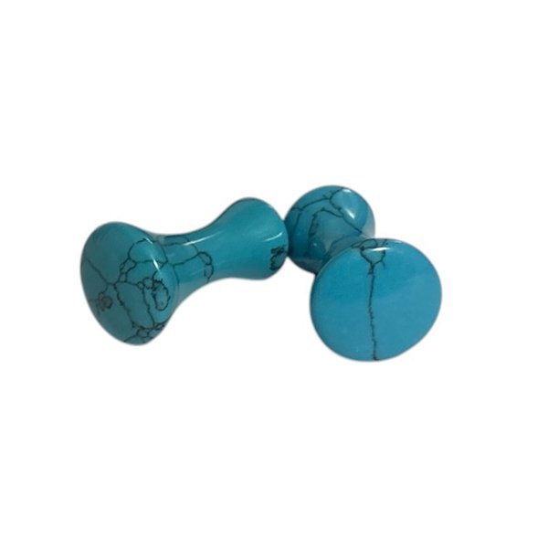 画像1: ターコイズ ラウンドコアカフスボタン（カフリンクス） (1)
