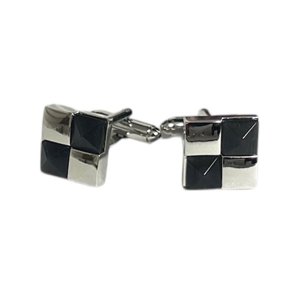 画像1: ブラックキャッツアイ ポインターカフスボタン（カフリンクス） (1)