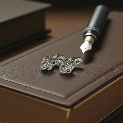 画像3: TATEOSSIAN タテオシアン ロープノットカフスボタン