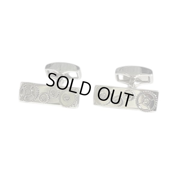画像1: TATEOSSIAN タテオシアン レクタングルギア・シルバーカフスボタン（カフリンクス） (1)
