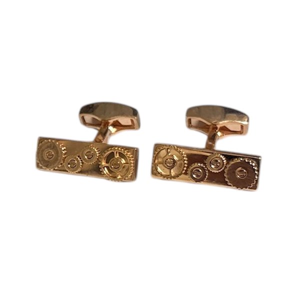 画像1: TATEOSSIAN タテオシアン レクタングルギア・ピンクゴールドカフスボタン（カフリンクス） (1)