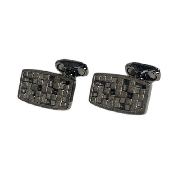画像1: THOMPSON トンプソン ガンメタキューブデザインカフスボタン・カフリンクス メンズ th076 (1)