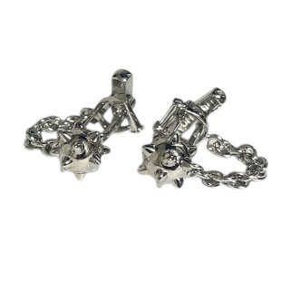 THOMPSON トンプソン ガンメタフィッシュボーンカフスボタン