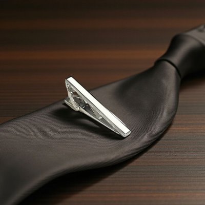 画像3: THOMPSON トンプソン ホワイトアゲート・インレイネクタイピン