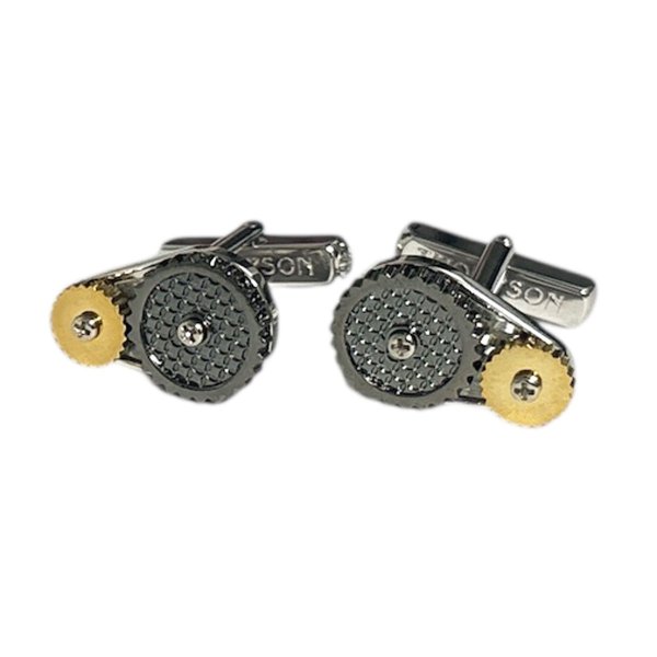 画像1: THOMPSON トンプソン シルバータービンホイールカフスボタン（カフリンクス） (1)