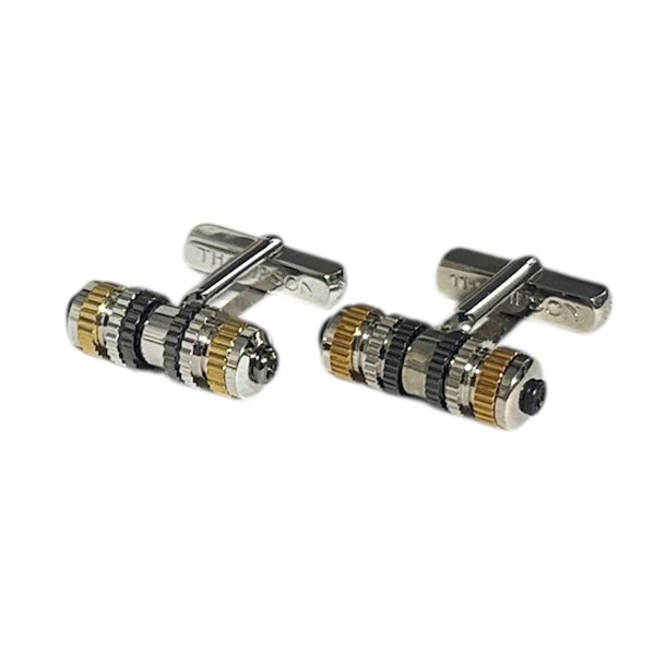 画像1: THOMPSON トンプソン シルバータービン歯車カフスボタン（カフリンクス） (1)