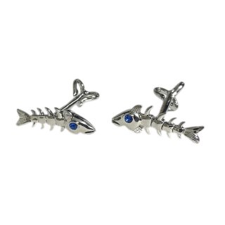 トンプソン・ガンメタフィッシュボーンカフス THOMPSON トンプソン ガンメタフィッシュボーンカフスボタン