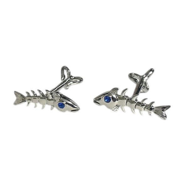 画像1: THOMPSON トンプソン フィッシュボーンカフスボタン（カフリンクス） (1)