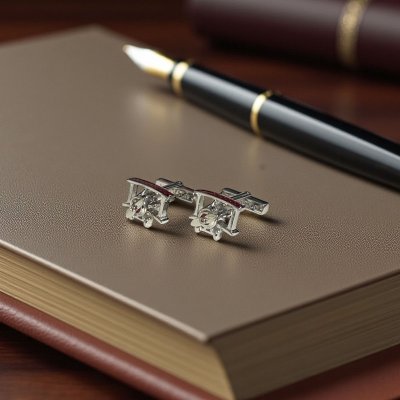 画像2: THOMPSON トンプソン レッド飛行機カフスボタン（カフリンクス）