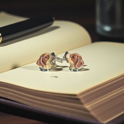 画像2: SATURNO Italy サツルノ　イタリー  ポインター（茶）・カフスボタン（カフリンクス）