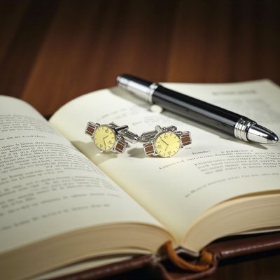 画像2: Babette Wasserman バベットワッサーマン ウォッチデザインカフスボタン(カフリンクス）