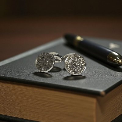 画像2: Babette Wasserman バベットワッサーマン バムーンダストゴールデンクリスタルカフスボタン（カフリンクス）