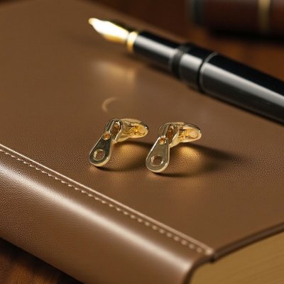 画像3: Babette Wasserman バベットワッサーマン ゴールドチャックカフスボタン（カフリンクス）