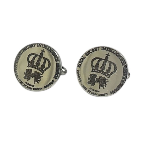 画像1: 秘密情報部ロゴカフスボタン（カフリンクス） (1)