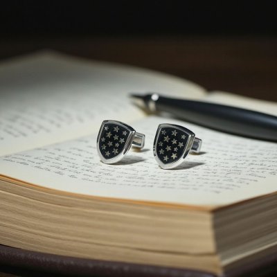 画像2: スターシールドカフスボタン（カフリンクス）