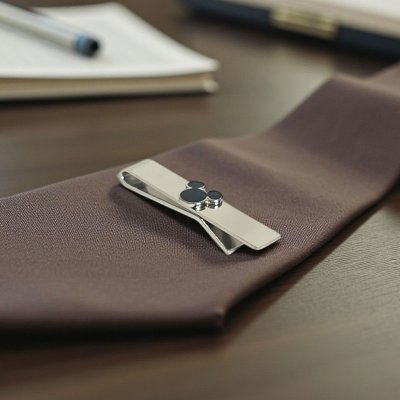 画像2: Disney ディズニー ブラックミッキーマウスタイピン（タイバー）