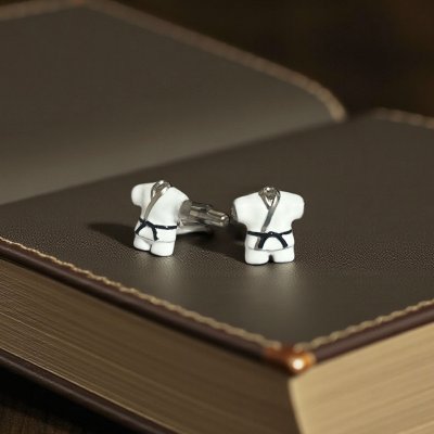 画像2: 柔道着カフスボタン（カフリンクス）