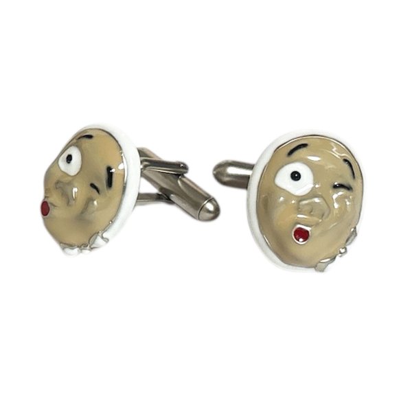 画像1: ひょっとこカフスボタン（カフリンクス） (1)