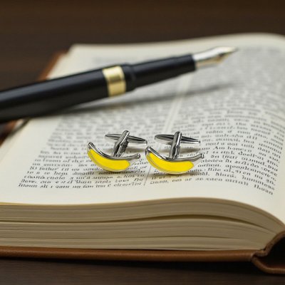 画像1: バナナカフスボタン（カフリンクス）