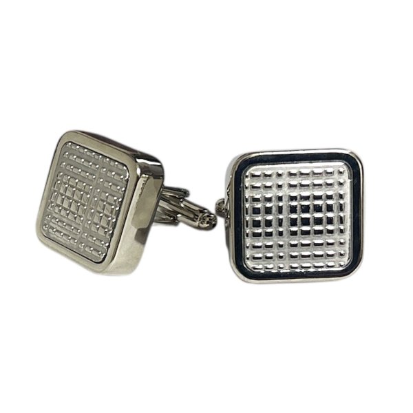 画像1: フレームドスクエアーデザインカフスボタン（カフリンクス） (1)