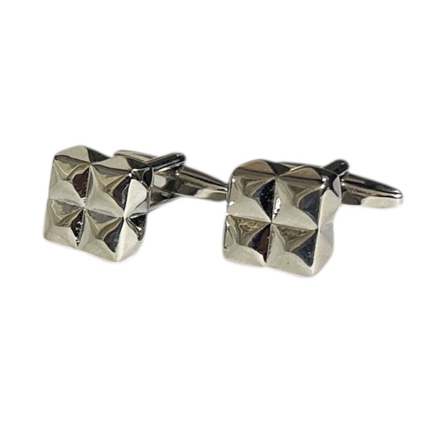 画像1: スクエアーロックカフスボタン (1)