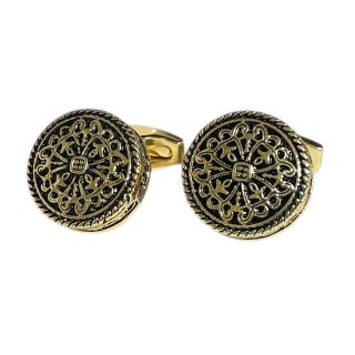 アンティークシルバークロスデザインカフスボタン