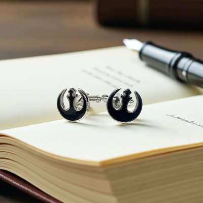 画像2: Star Wars スターウォーズ  ブラック反乱同盟軍カフスボタン（カフリンクス）