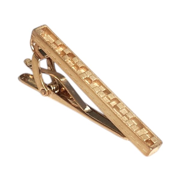 画像1: THOMPSON トンプソン ローズゴールドキューブデザインネクタイピン（タイバー） (1)