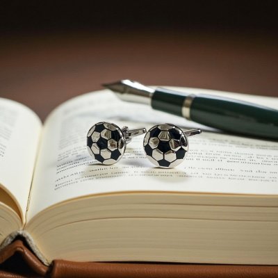 画像2: サッカーボールカフスボタン（カフリンクス）