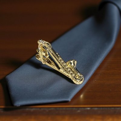 画像3: ゴールドサックスフォーンネクタイピン（タイバー）