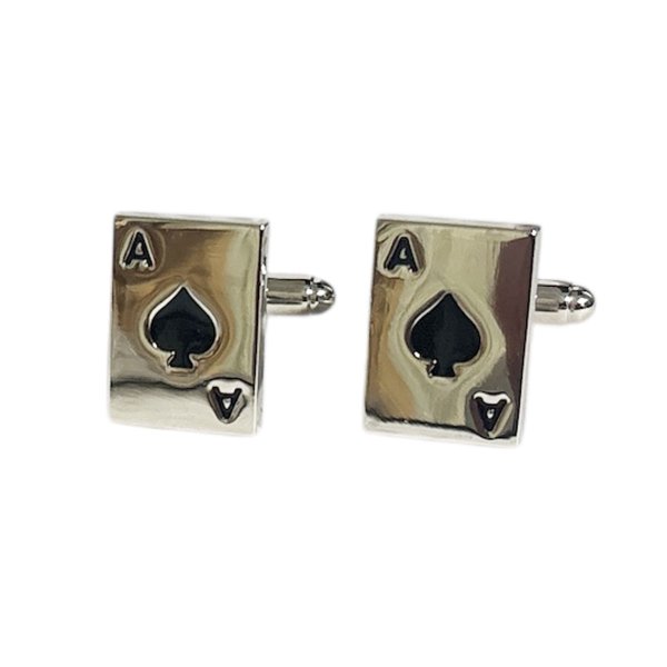 画像1: スペードエースカード・カフスボタン（カフリンクス） (1)