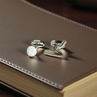 画像2: ゴルフボールとパターカフスボタン（カフリンクス）