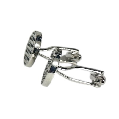 画像2: elizabeth parker エリザベスパーカー　ネイビー千鳥格子模様カフスボタン