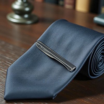 画像2: elizabeth parker エリザベスパーカー　ガンメタルクリップネクタイピン（タイバー）