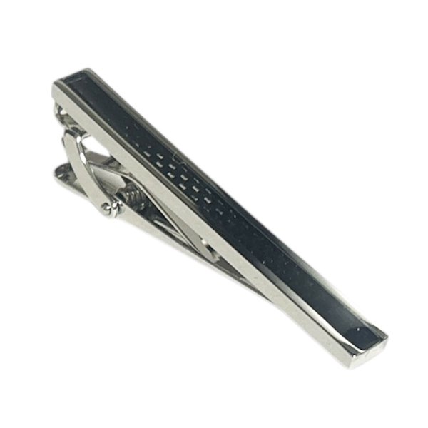 画像1: elizabeth parker エリザベスパーカー　ブラックカーボンファイバーネクタイピン（タイバー） (1)