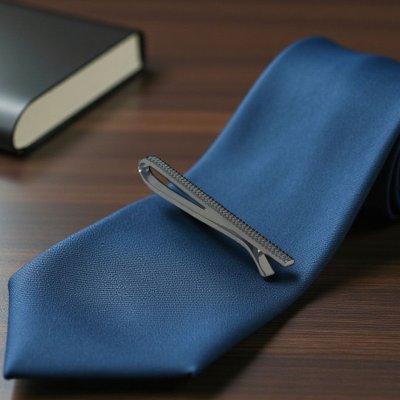 画像3: elizabeth parker エリザベスパーカー　ガンメタデザインクリップネクタイピン（タイバー）