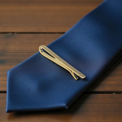 画像3: elizabeth parker エリザベスパーカー　ゴールドデザインクリップネクタイピン（タイバー）