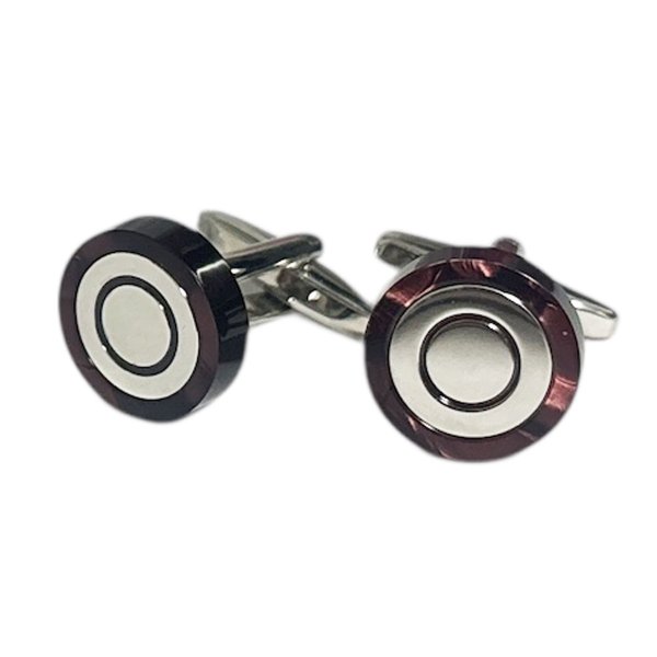 画像1: elizabeth parker エリザベスパーカー・バイオレットサークルカフスボタン（カフリンクス） (1)