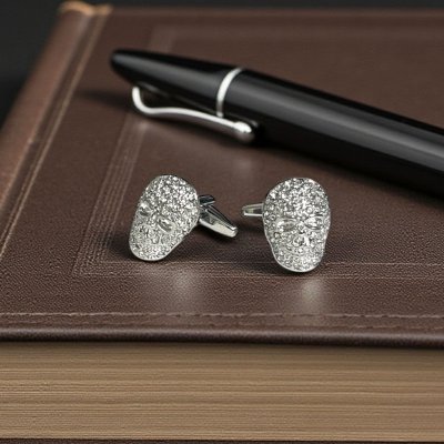 画像1: elizabeth parker エリザベスパーカー・クリスタルスカルカフスボタン（カフリンクス）