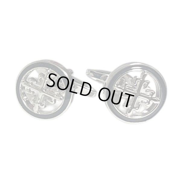 画像1: elizabeth parker エリザベスパーカー シルバービンテージクロスカフスボタン (1)