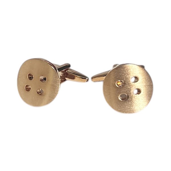 画像1: elizabeth parker エリザベスパーカー・ピンクゴールドボタンカフスボタン（カフリンクス） (1)