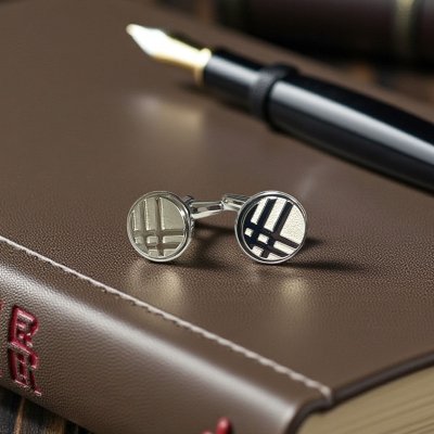 画像2: elizabeth parker エリザベスパーカー シルバーヘリテイジチェックカフスボタン