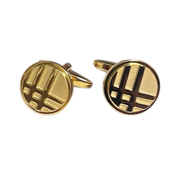 画像1: elizabeth parker エリザベスパーカー ゴールドヘリテイジチェックカフスボタン (1)