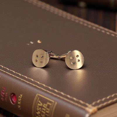 画像1: elizabeth parker エリザベスパーカー・ピンクゴールドボタンカフスボタン（カフリンクス）