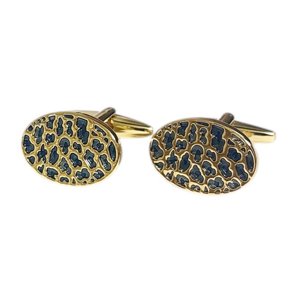 画像1: elizabeth parker エリザベスパーカー ゴールドワイルドパターンカフスボタン (1)