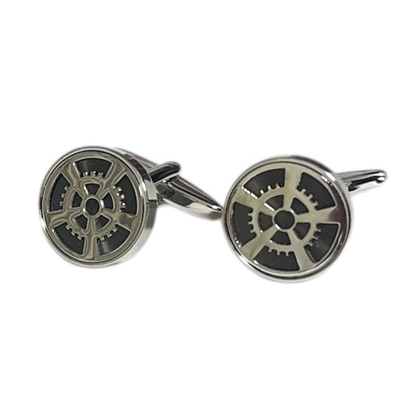 画像1: elizabeth parker エリザベスパーカー・シルバーギアカフスボタン（カフリンクス） (1)