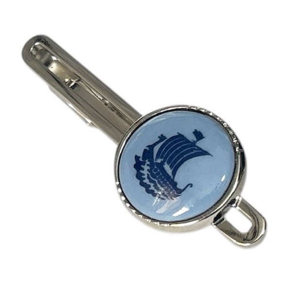 画像1: Swank & Royal Copenhagen スワンク & ロイヤルコペンハーゲン ブルー船ネクタイピン (1)